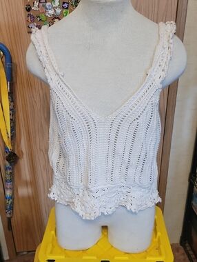 Shyanne Cream Crochet V-Neck Camisole